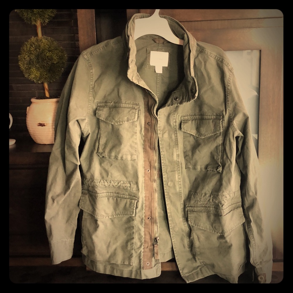 Old Navy Trucker Jacket In Olive